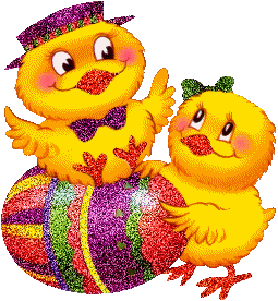 Dwa brokatowe kurczaki